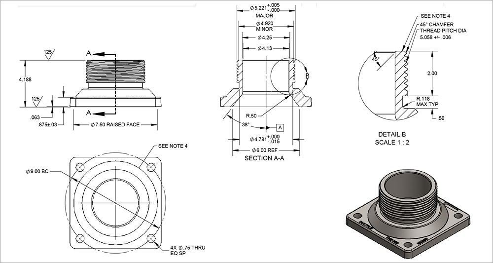 Engineering Drawing CAD - Review for Iron Casting at our Alabama Foundry 2