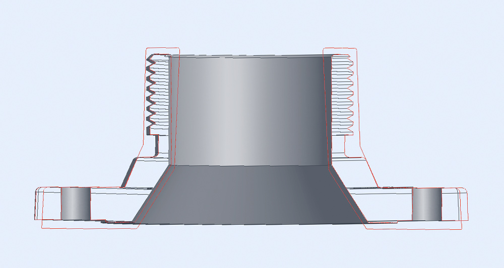 Model Creation - Part Model Developed from Geometry to create Casting Mold